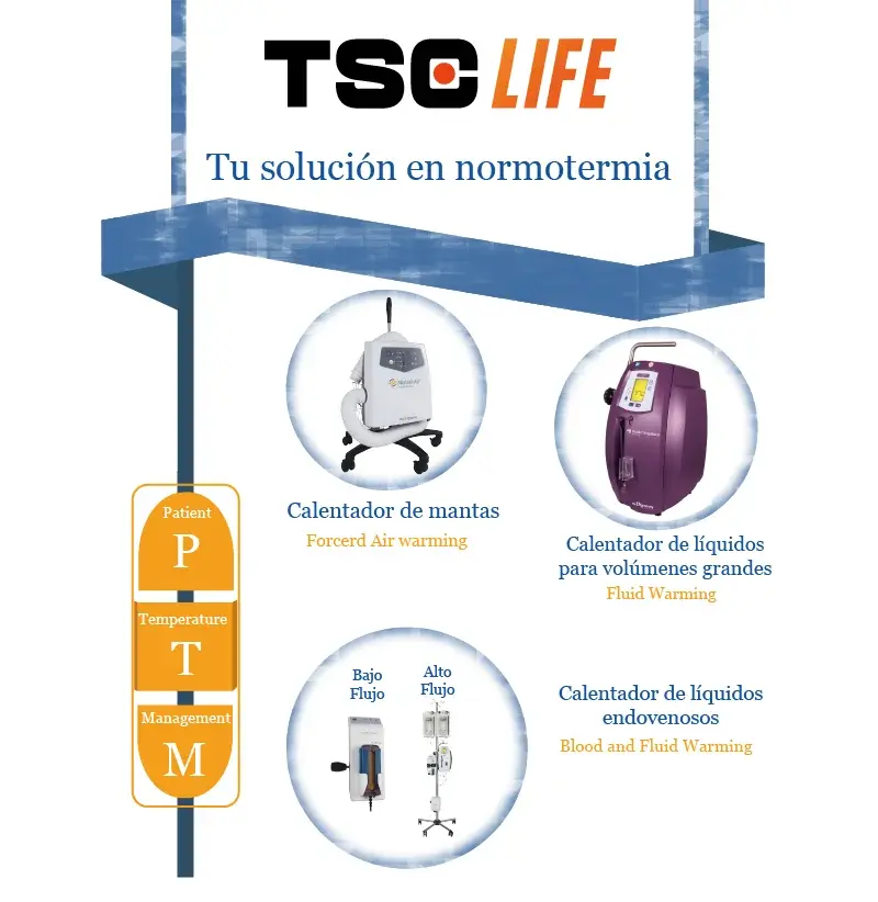 Portada TSCE LIFE Normotermia, calentadores de aire forzado y líquidos