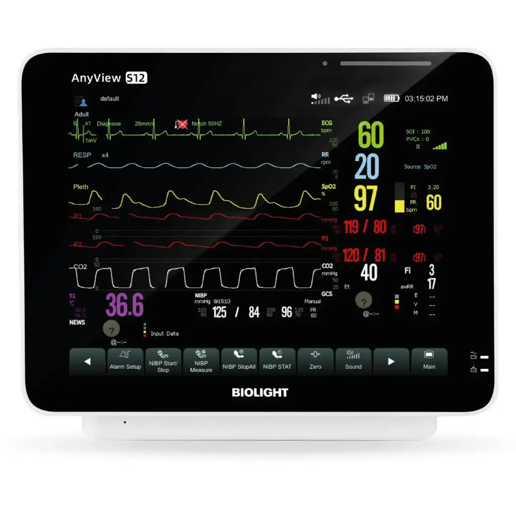 [S12_2IBP] MONITOR DE SIGNOS VITALES S12 CON IBP BIOLIGHT MULTIPARAMETRO