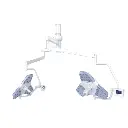 LAMPARA CIALITICA DOBLE LED L5 160000 LUX QUIRURGICA COMEN