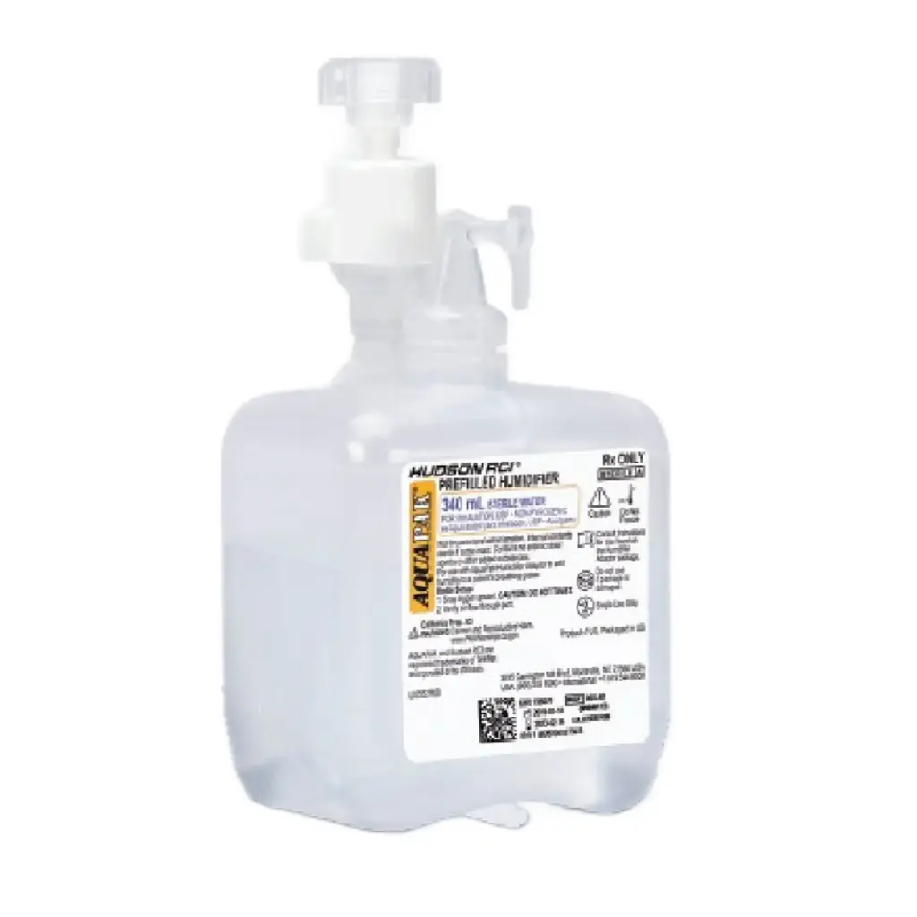 HUMID. AQUAPAK 340ML AGUA ESTERIL C/ADAP 040 MEDLINE