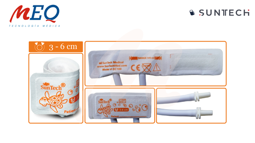 [98-0400-85] #1 - BRAZALETE NEONATAL DESCARTABLE - 2 VIAS - CONECTOR TIPO LUER