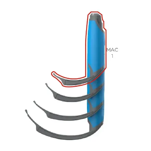 [040-08-0110] HOJA VIDEO LARINGOSCOPIO MAC 1 DESCARTABLE PROVU FLEXICARE