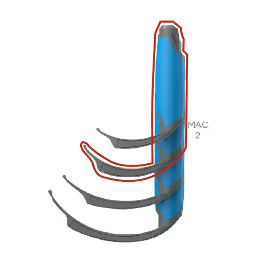 [040-08-0120] HOJA VIDEO LARINGOSCOPIO MAC 2 DESCARTABLE PROVU FLEXICARE