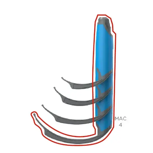 [040-08-0140] HOJA VIDEO LARINGOSCOPIOS PROVU MAC 4