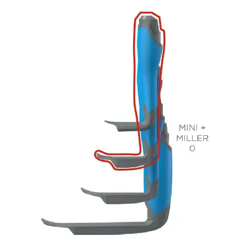 [040-09-0400] HOJA VIDEO LARINGOSCOPIO MILLER 0 DESCARTABLE PROVU FLEXICARE